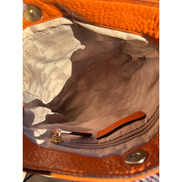 Michael Kors Orange Leather Hamilton Crossbody Bag - Picture 8 of 9
